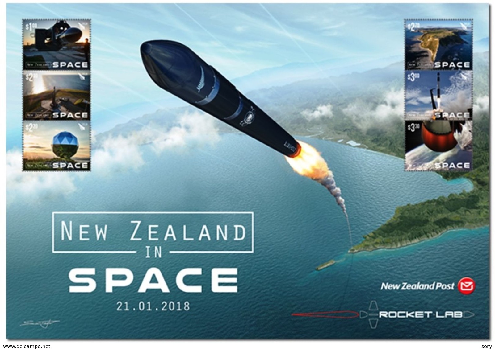 New Zealand 2018 Mint Stamp Sheet New Zealand In Space Espace - Oceania