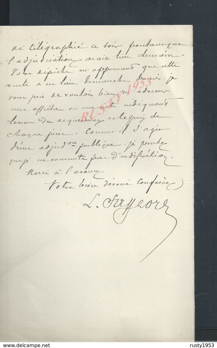 LETTRE EN 1896 DE BRIENON SUR ARMANÇON : - Manuscripts