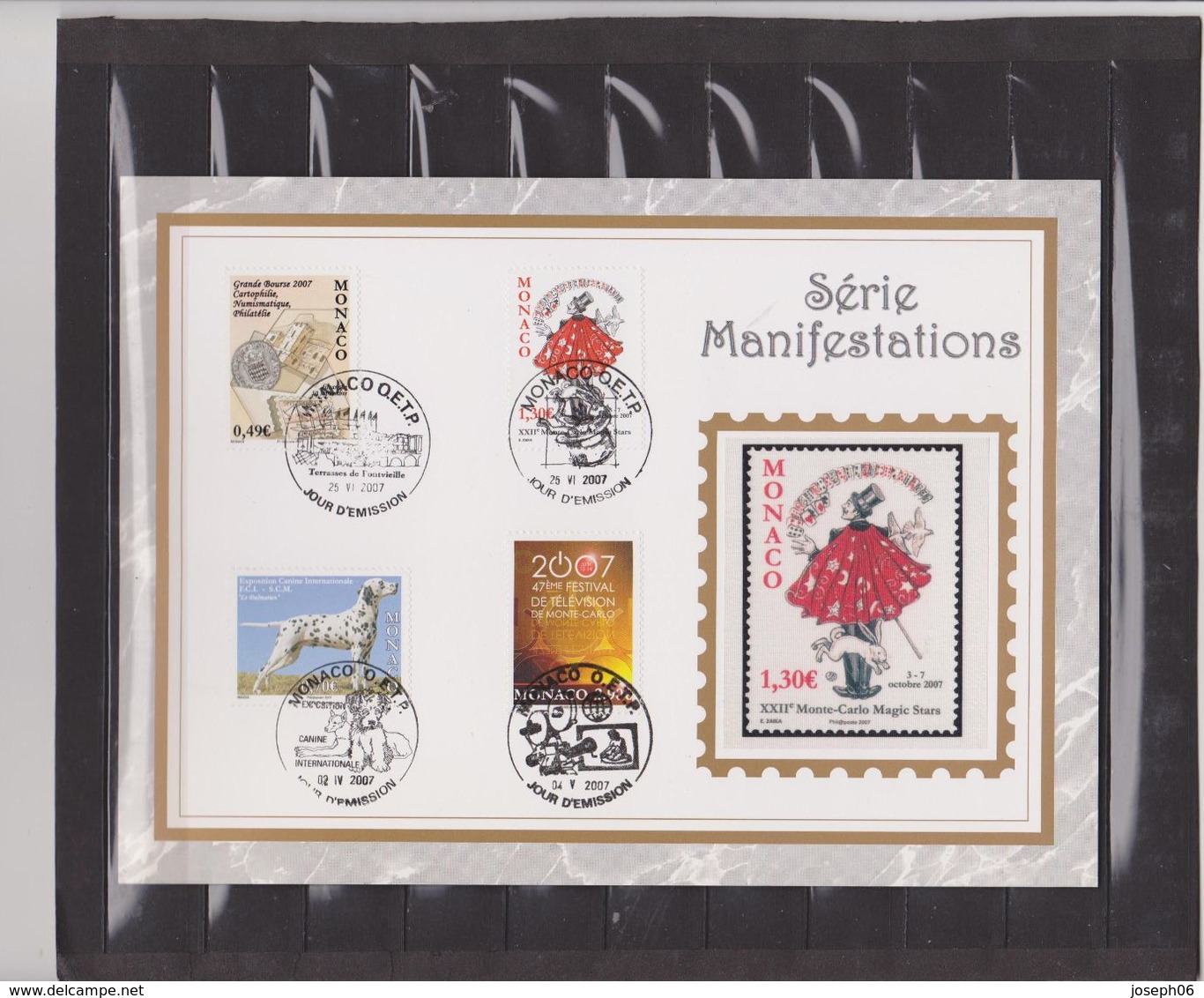 MONACO    2007  Encart  Y.T. N° 2591  2595  2598  2599  Oblitéré - Used Stamps