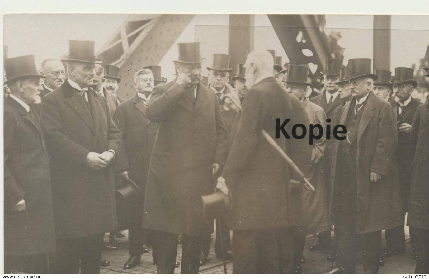 AK Duisburg, Präsident V. Hindenburg Auf Der Rheinbrücke 1925 - Duisburg