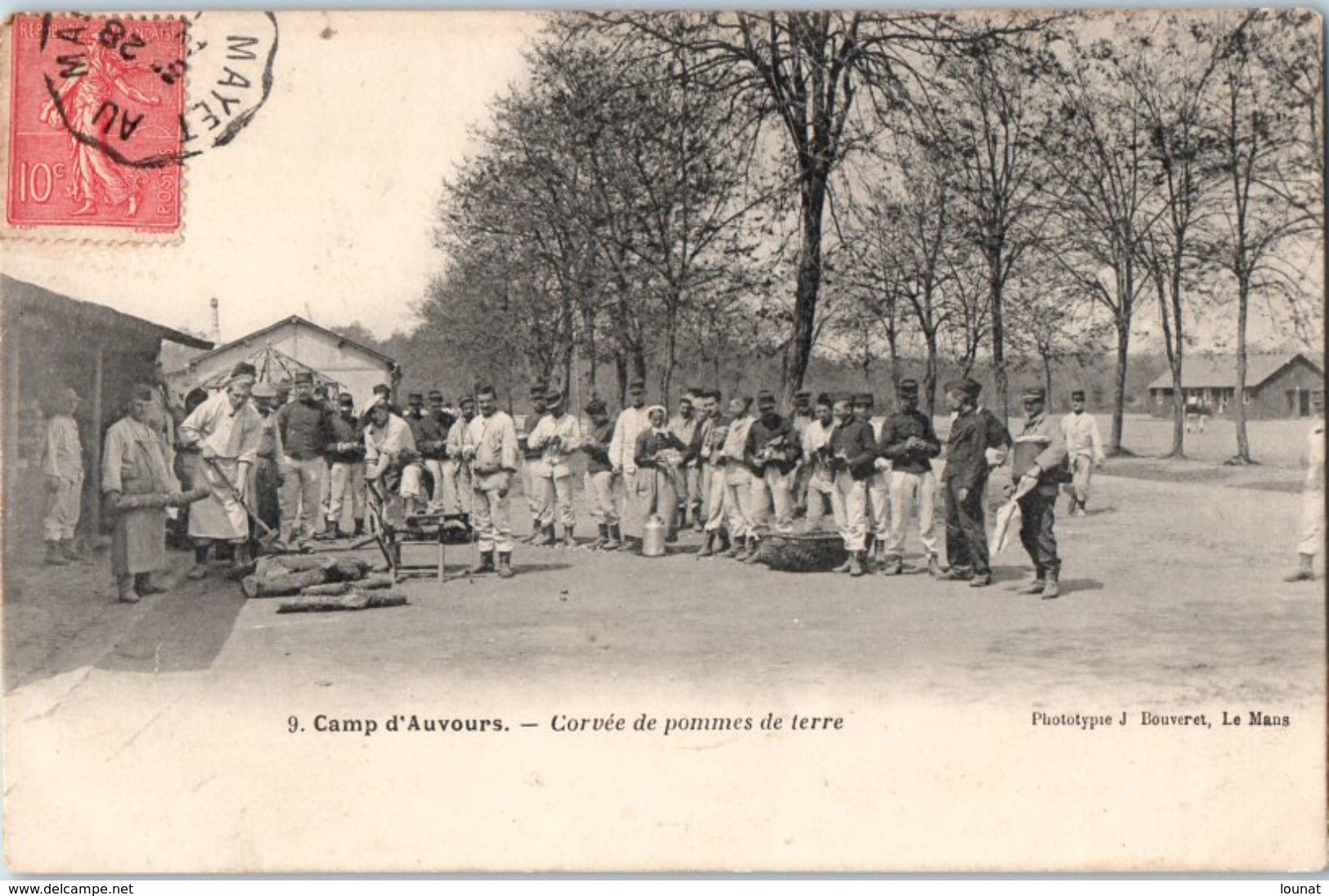 Militaire - Camp D'Auvours - Corvée De Pommes De Terre Année 1905 - Other Wars