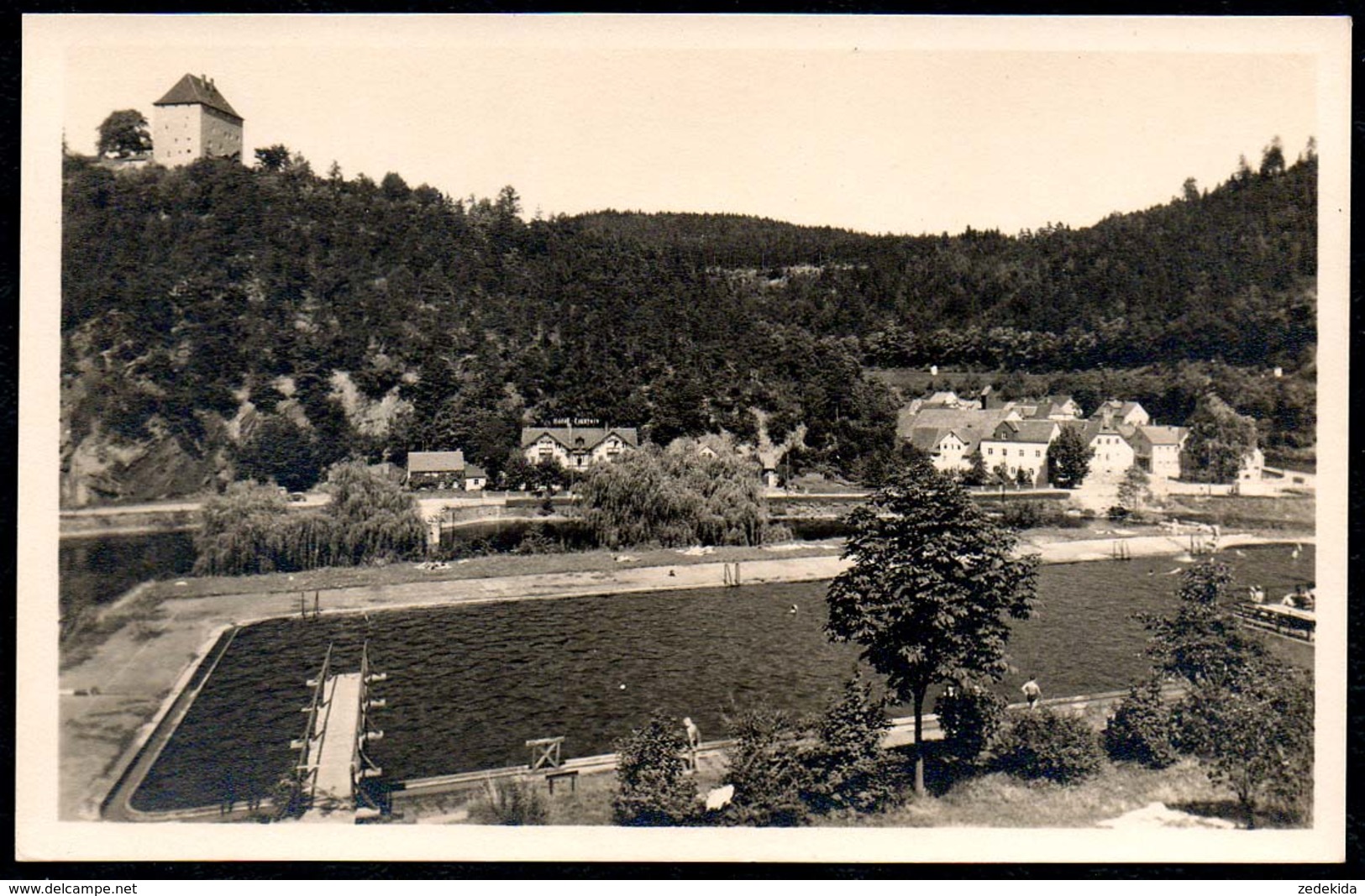 B0866 - Ziegenrück - Bad Freibad - König - Handabzug DDR 1954 TOP - Ziegenrück