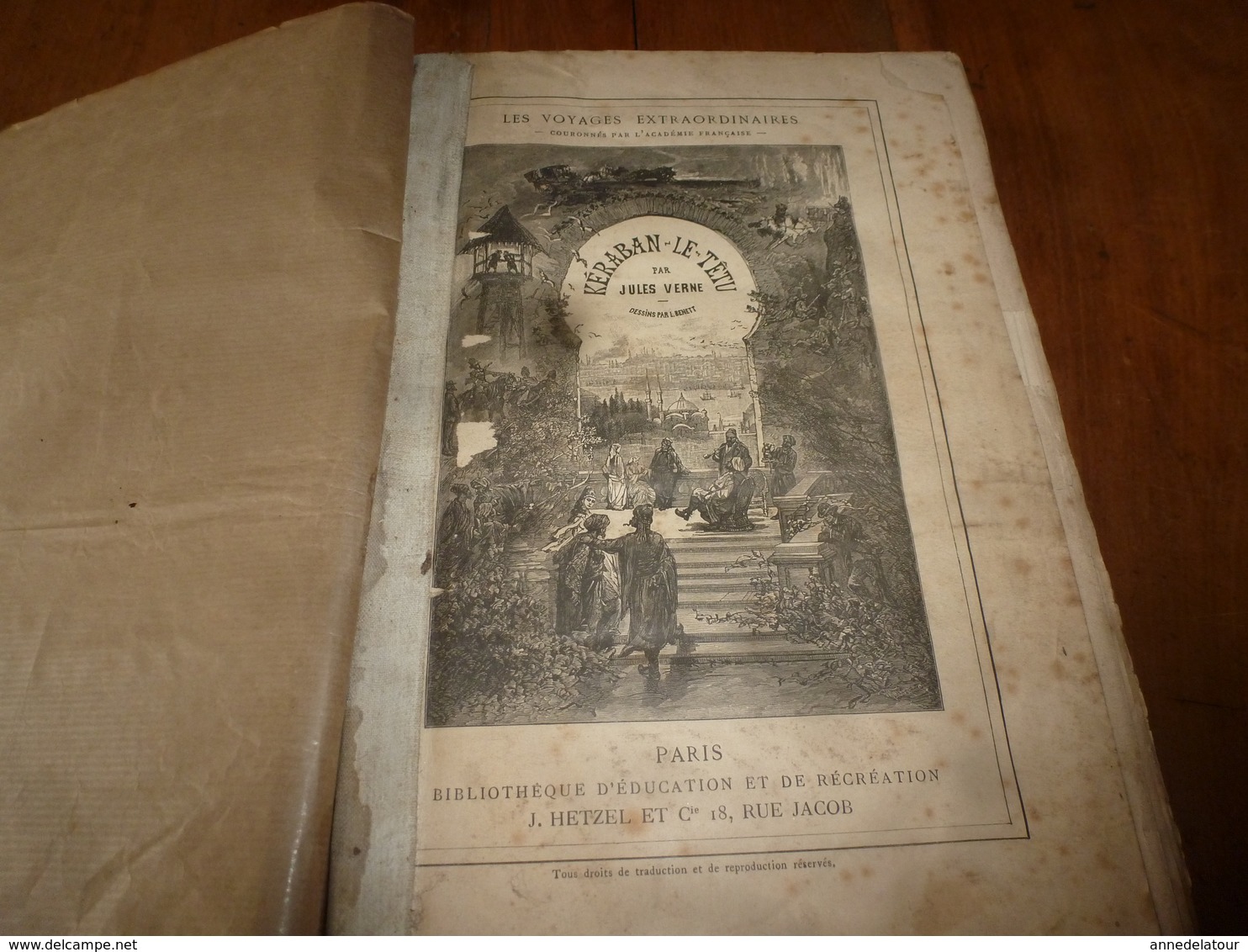 1883 KÉRABAN-LE-TÉTU par Jules Verne,       J. HETZEL , éditeur