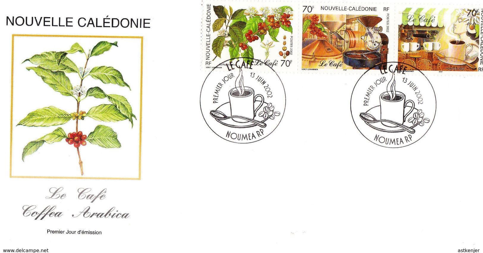 NOUVELLE CALEDONIE - FDC De 2002 N° 869 à 871 - Storia Postale
