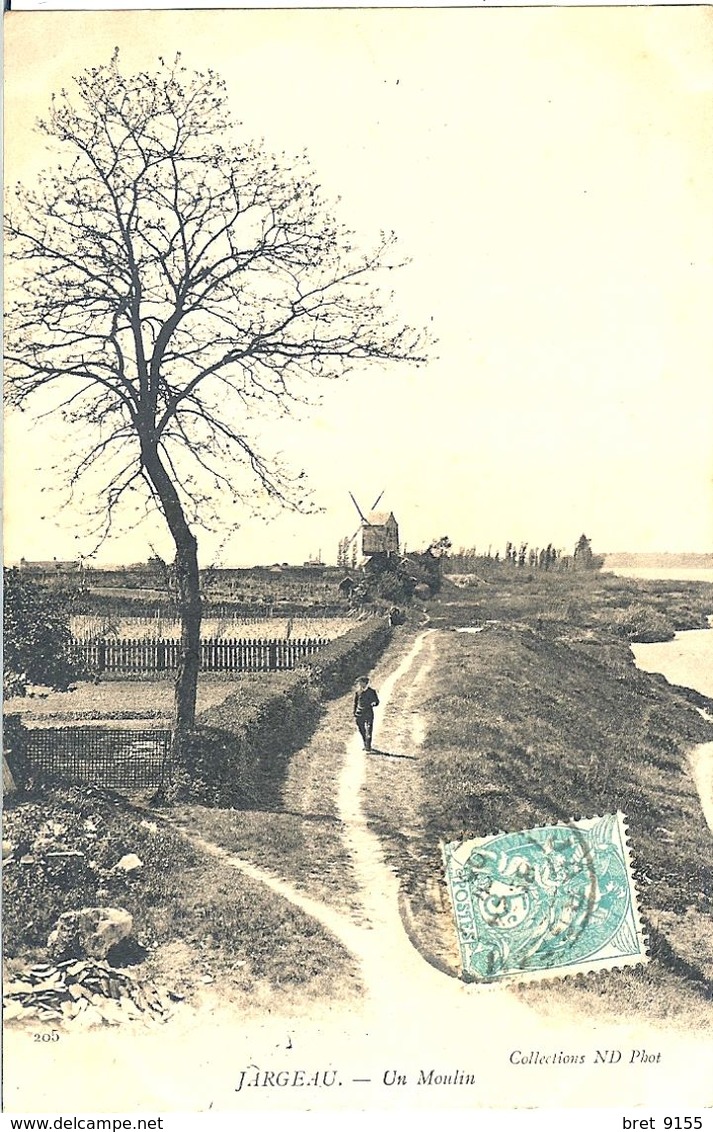 45 JARGEAU QUEL BEL ENDROIT POUR SE PROMENER AU BORD DE L EAU ETJUSQU AU MOULIN - Jargeau