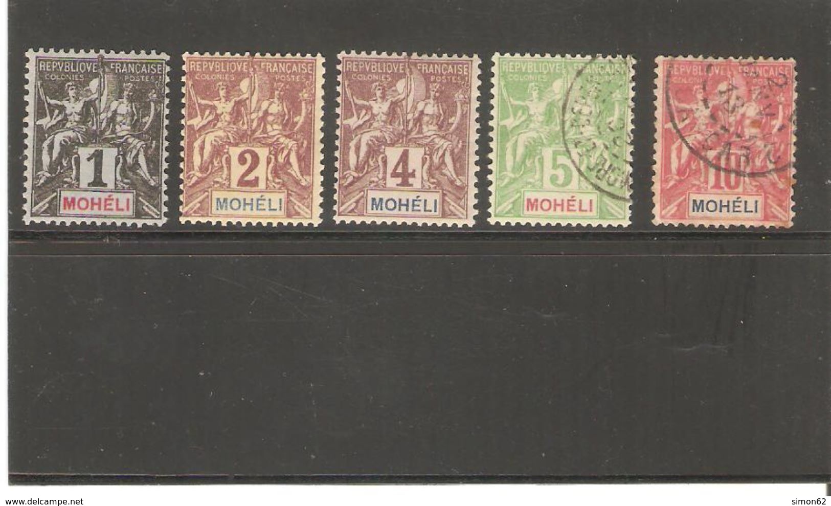 MOHELIE      N°1 A 5   NEUF * ET OBLITERE  DE1906 - Unused Stamps