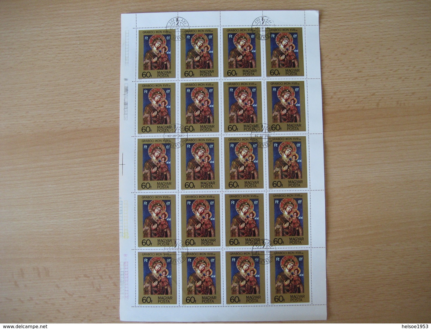 Ungarn 1975- Ikonen In Ungarn, Mi. Nr. 3082A Gestempelt - Full Sheets & Multiples