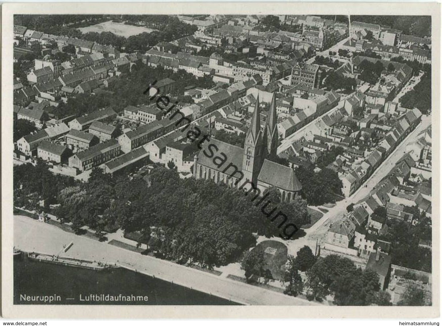 Neuruppin - Luftbildaufnahme - AK Grossformat 30er Jahre - Verlag Böhm-Luftbild - Neuruppin