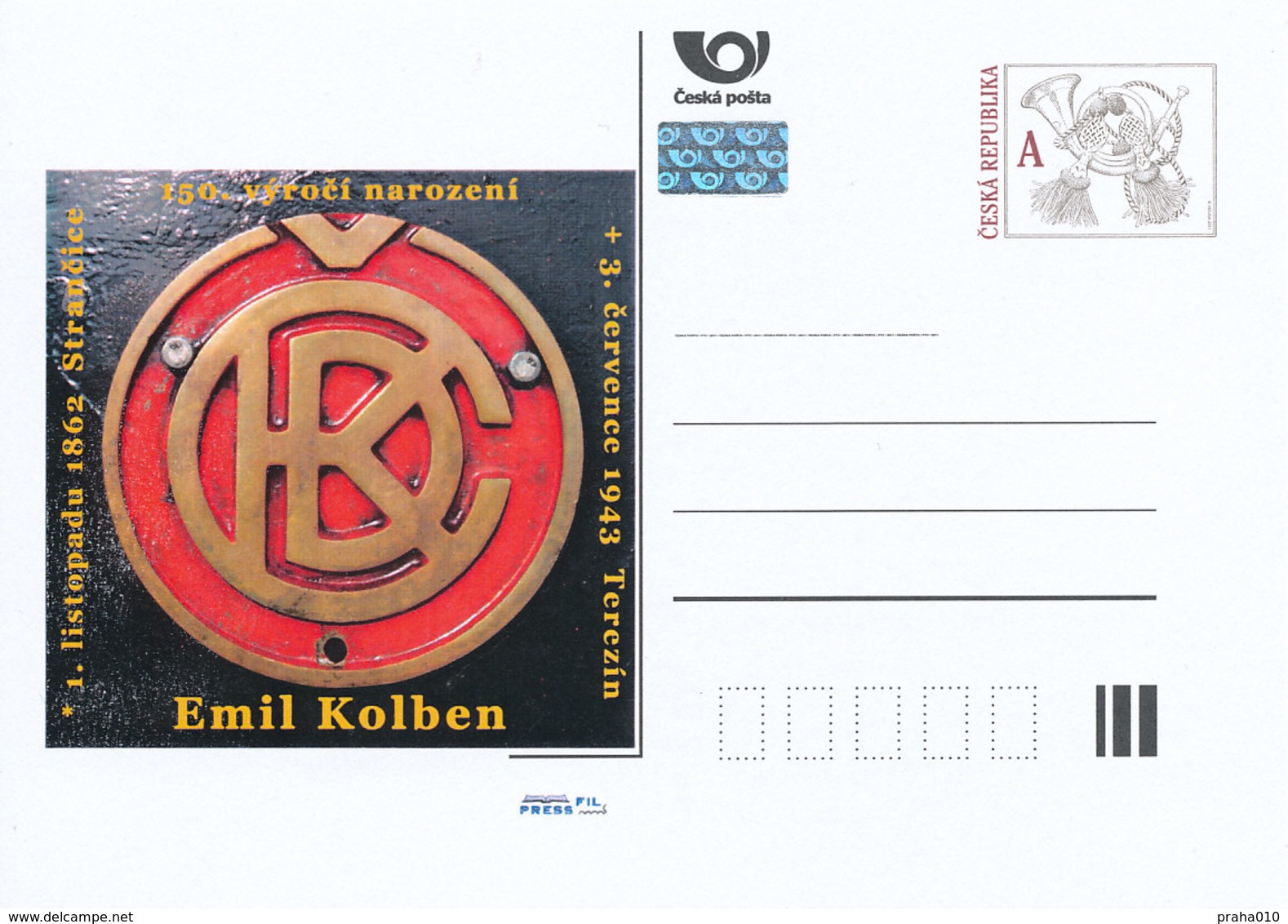 Tchéquie / Cartes Post. (Pre2012/60) Emil Kolben (1862-1943 Theresienstadt) Ingénieur Et Entrepreneur; Société CKD - Fabbriche E Imprese