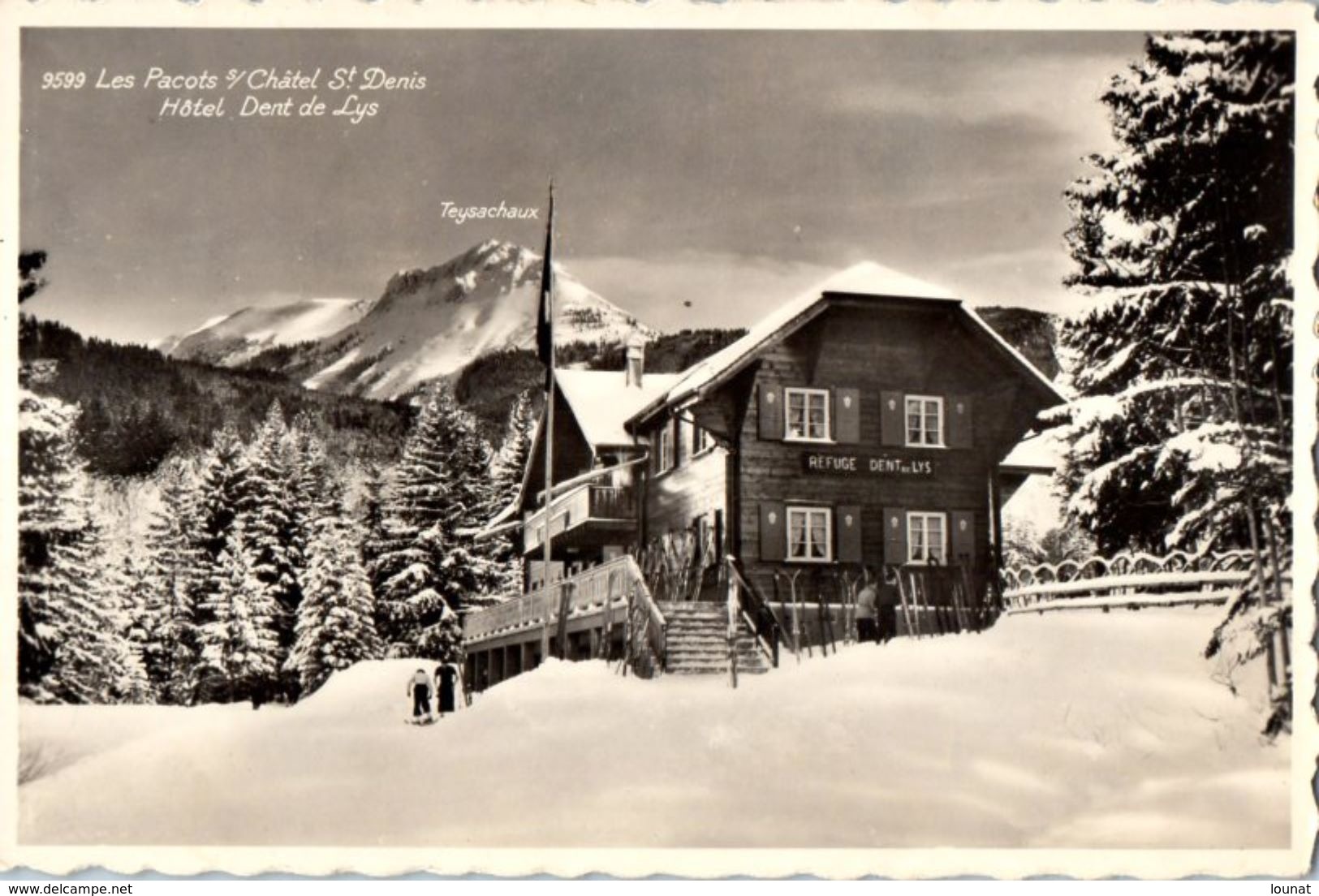 Suisse Les Pacots Sur Chatel St Denis - Hôtel Dent De Lys - Cuisine Soignée - Bureau Des Postes - Châtel-Saint-Denis