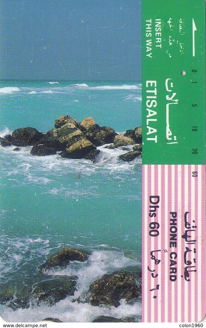 EMIRATOS ARABES UNIDOS. AE-ETI-TAM-0069. TAMURA. Rocky Sea Shore. 1992. (178) - United Arab Emirates