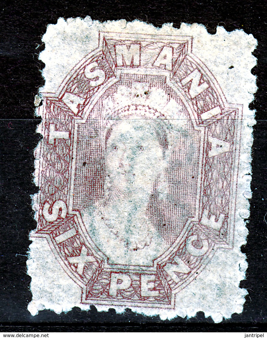 TASMANIA  1863/71  QV.6 Penny  MH  FULL GUM VERY FINE STAMP - Ongebruikt