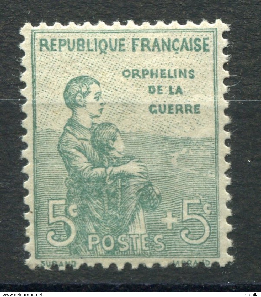 RC 6768 FRANCE 149 - 5c + 5c VERT AU PROFIT DES ORPHELINS DE LA GUERRE COTE 25€ NEUF * - Nuevos