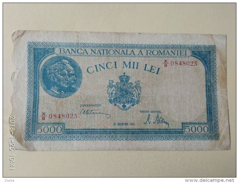 5000 Lei 1945 - Romania