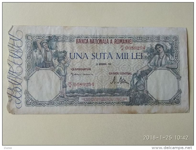 100000 Lei 1946 - Romania