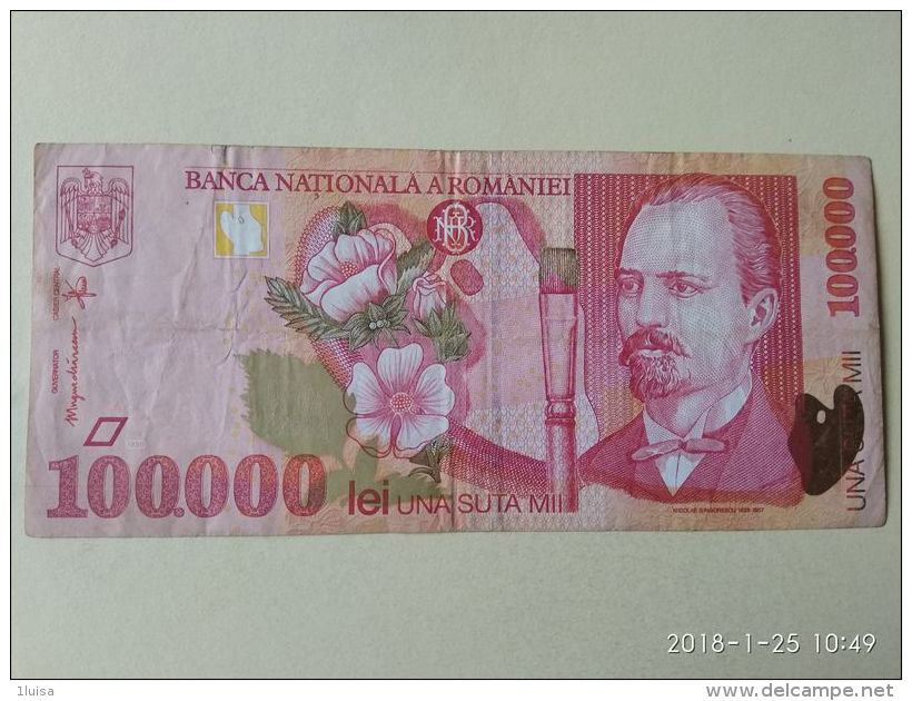 100000  Lei 1998 - Romania