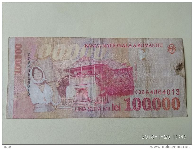 100000  Lei 1998 - Romania