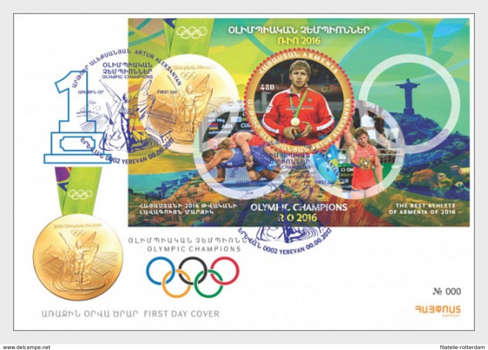 Armenië / Armenia - Postfris / MNH - FDC Sheet Olympisch Kampioen Rio 2017 - Armenië