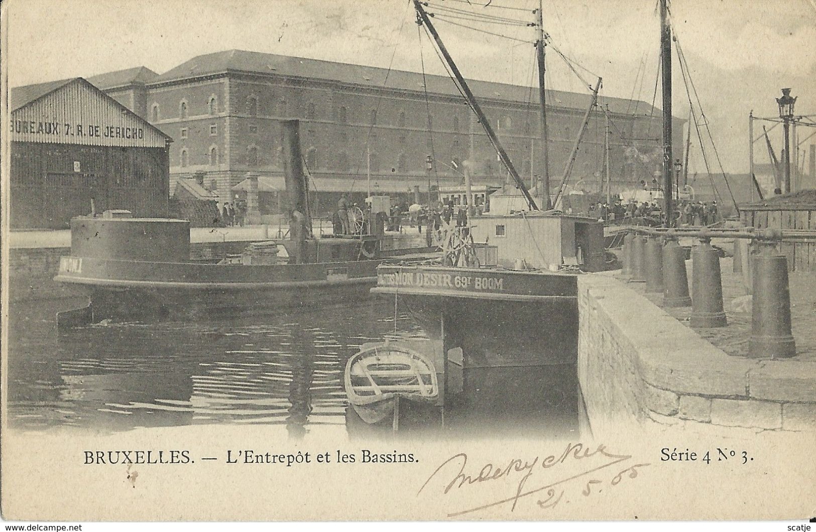 Bruxelles,   L' Entrepôt Et Les Bassins   -   1905  Naar  Verviers - Navigazione