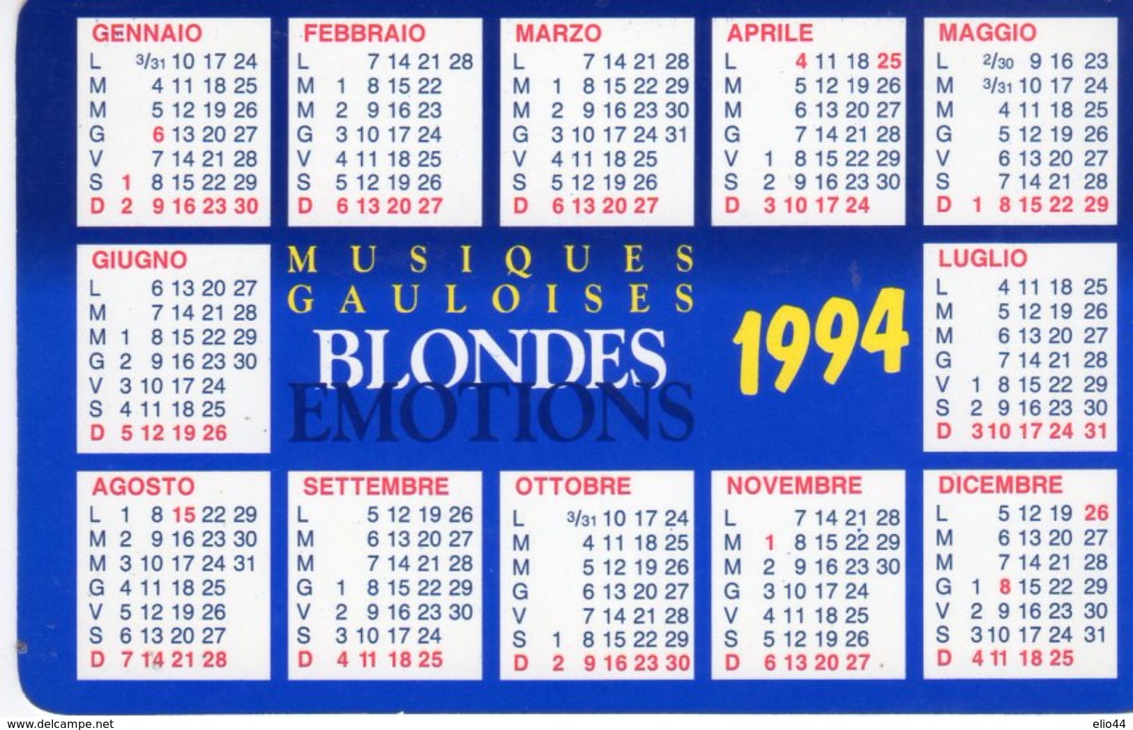 Musiques Gauloises BLONDES - - Formato Piccolo : 1991-00