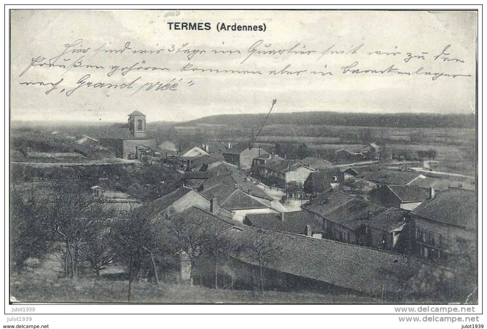 TERMES ..-- 08 ..--  Panorama .  Feldpost . 1916 Vers Allemagne .  Voir Verso . - Sonstige & Ohne Zuordnung