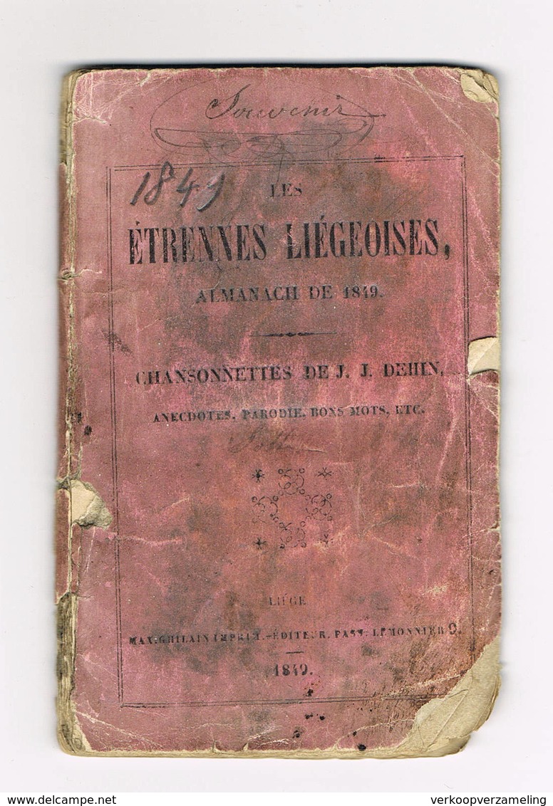 Etrennes Liegeoises Almanch De 1849 - 1801-1900