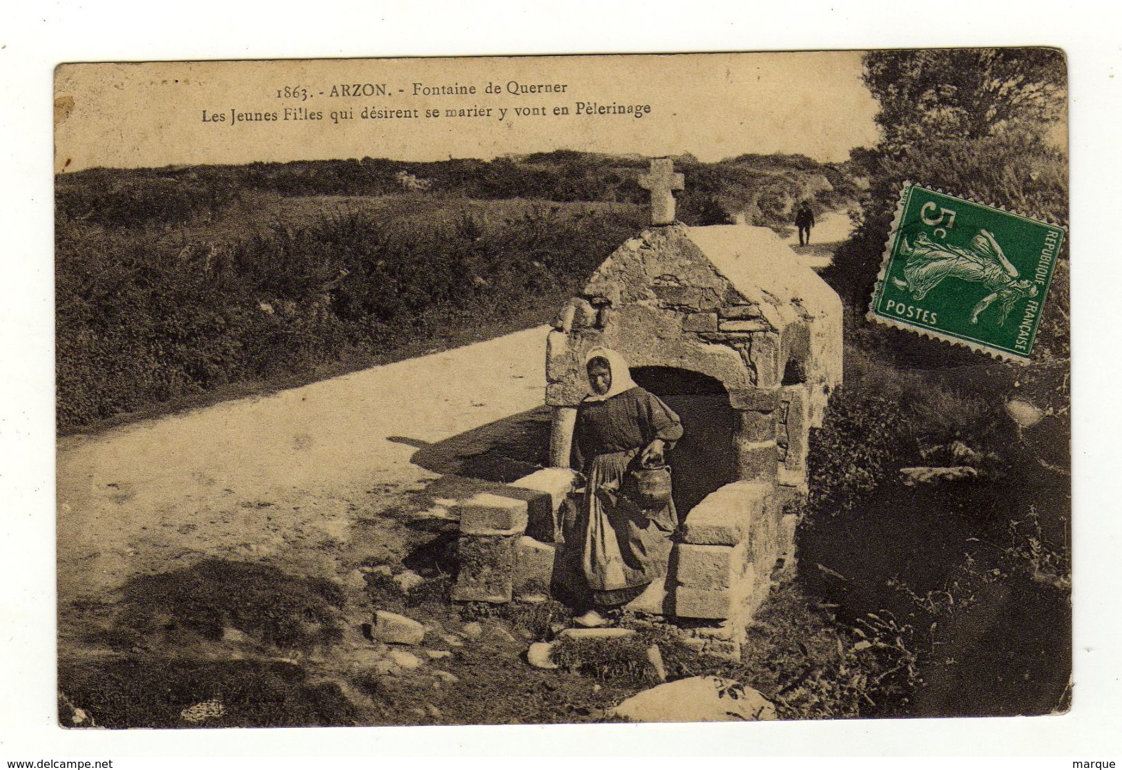 Cpa N° 1863 ARZON Fontaine De Querner Les Jeunes Filles Qui Désirent Se Marier Y Vont En Pèlerinage - Arzon