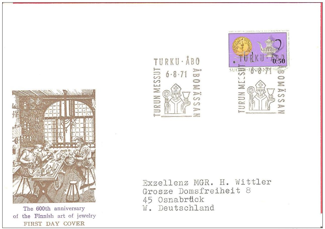 Soumi / Finland  Michel # 696  FDC   Exzellenz MGR. H. Wittler  Erzbischof - FDC