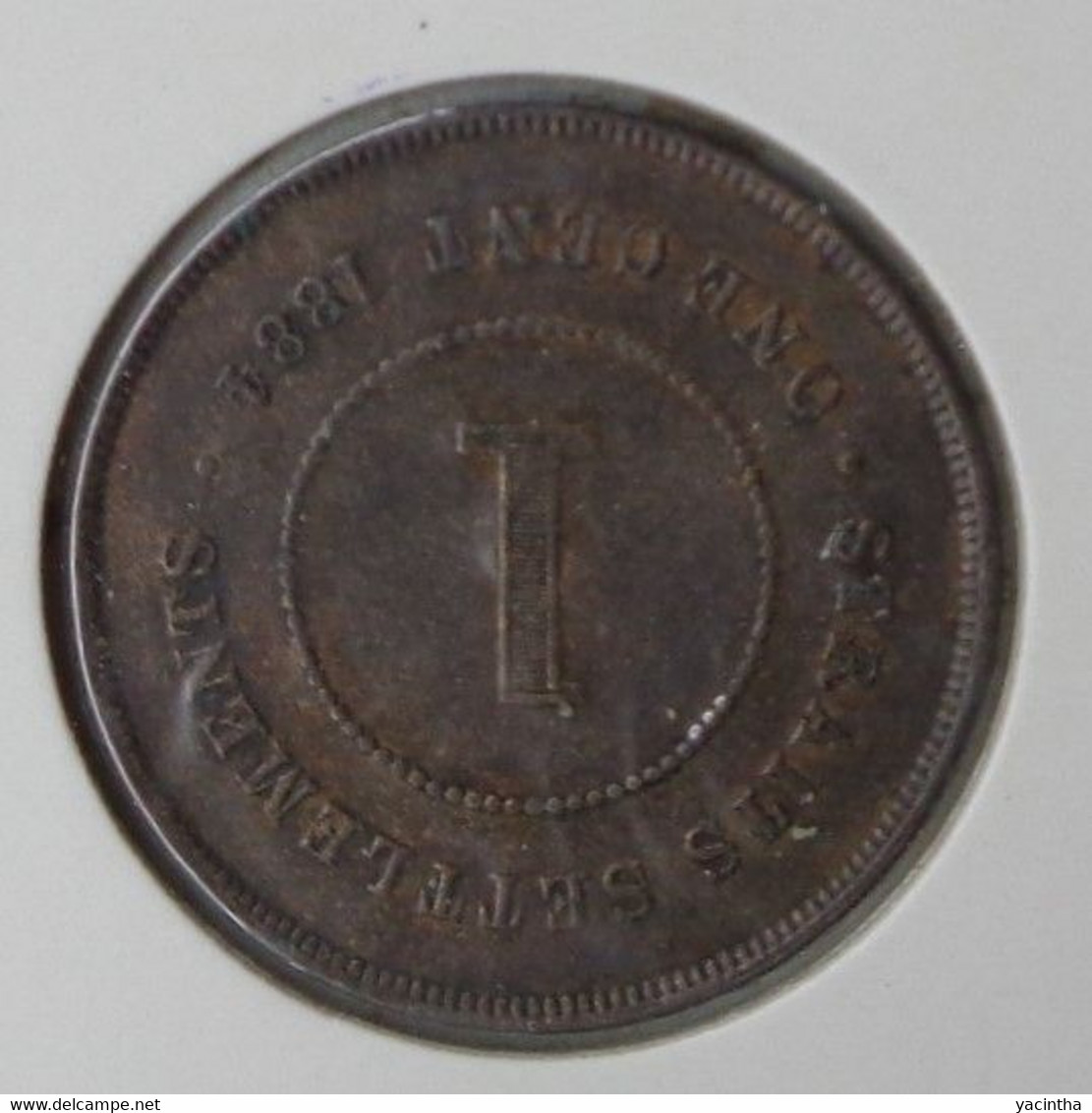 @Y@    Straits Settlements   1 Ct 1884  (ceylon)     (2762) - Costa Rica