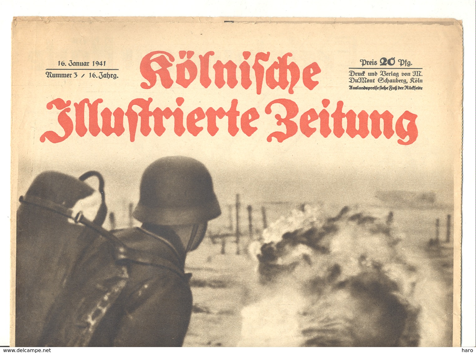 Guerre 40/45 - Revue "Kölnische Illustrierte Zeitung " 16 Janvier 1941 (adl) - Autres & Non Classés