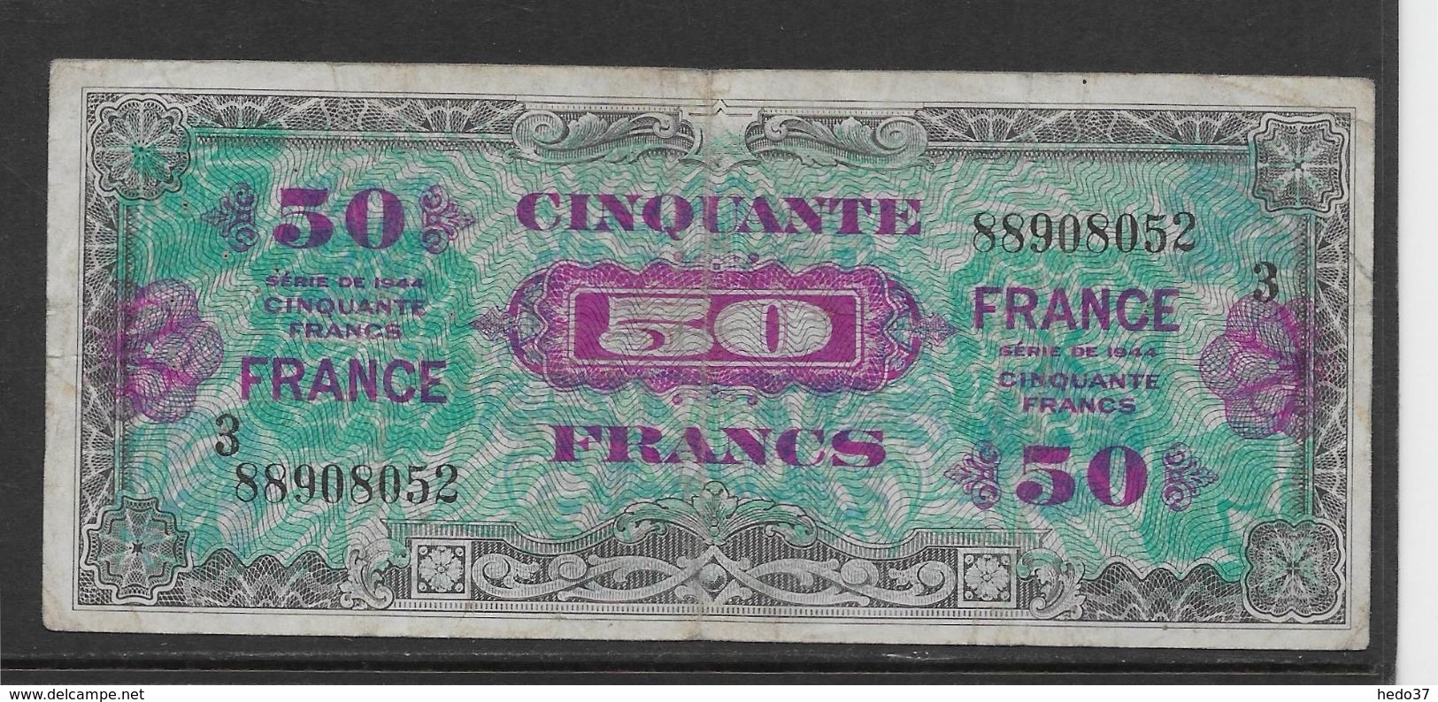 France Trésor 50 Francs France Juin 1944 Série 3 - Fayette N°VF 24-3 - TB - 1945 Verso France