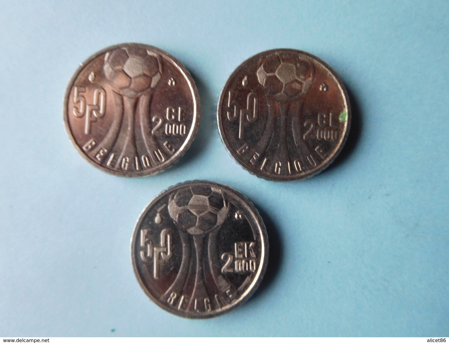3x 50 Fr. Euro 2000 Belgique - 50 Francs