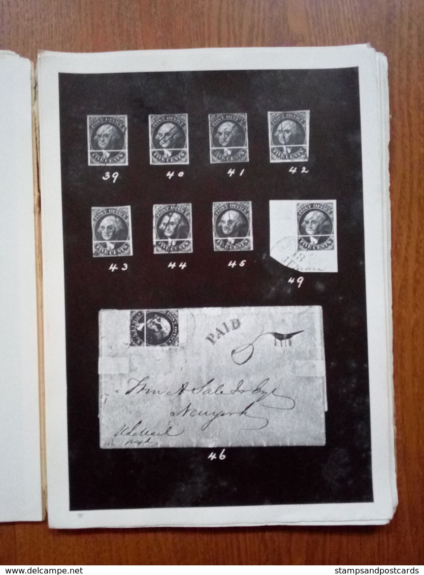 POSTAGE STAMP COLLECTION Of The Late ARTHUR HIND Of Utica, N. Y. UNITED STATES 72 Plates Vol. 1933 - Philatelie Und Postgeschichte