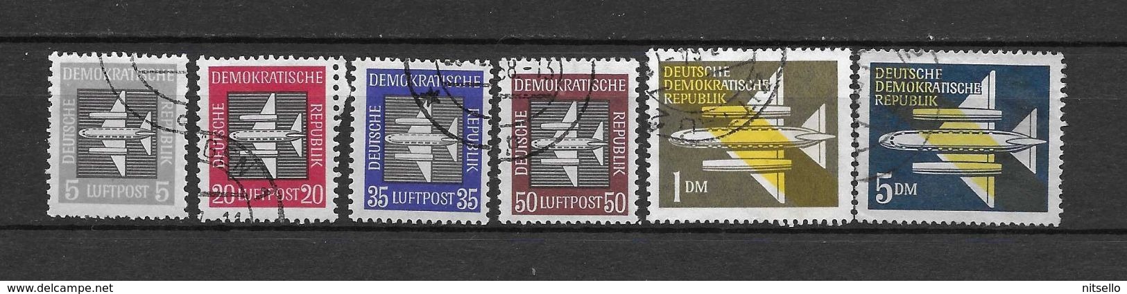 LOTE 1591 /// (C018) ALEMANIA DEMOCRATICA DDR     YVERT  Nº: AEREO 1/7  SIN EL 6 - Gebraucht