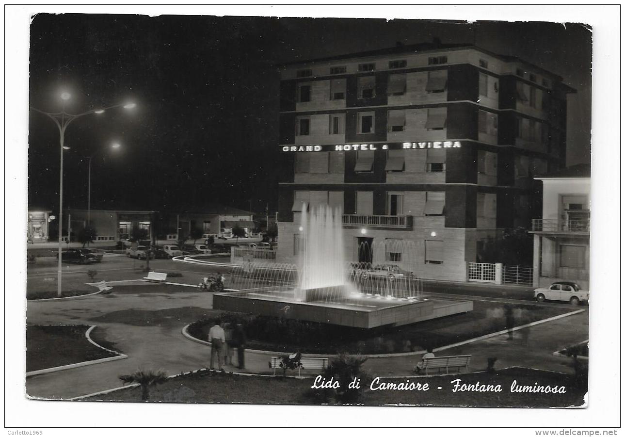 LIDO DI CAMAIORE - FONTANA LUMINOSA ( NOTTURNO ) VIAGGIATA  FG - Lucca