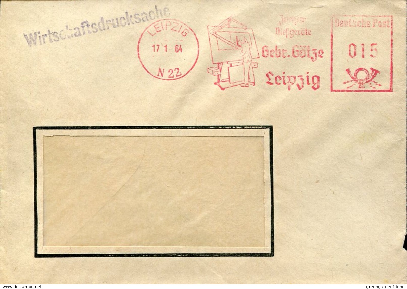 30172 Germany Ddr, Red Meter/freistempel/ema/leipzig 1964, Gebr. Gotze Leipzig - Macchine Per Obliterare (EMA)