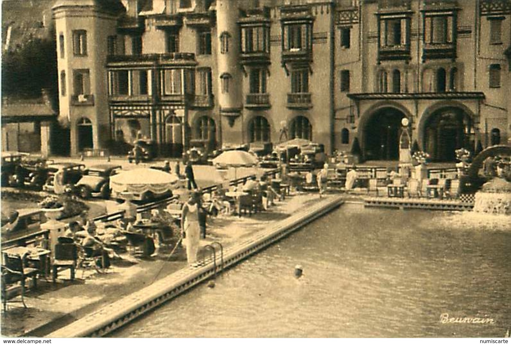 Cpa POURVILLE SUR MER 76 Piscine - Grand Hôtel - Autres & Non Classés