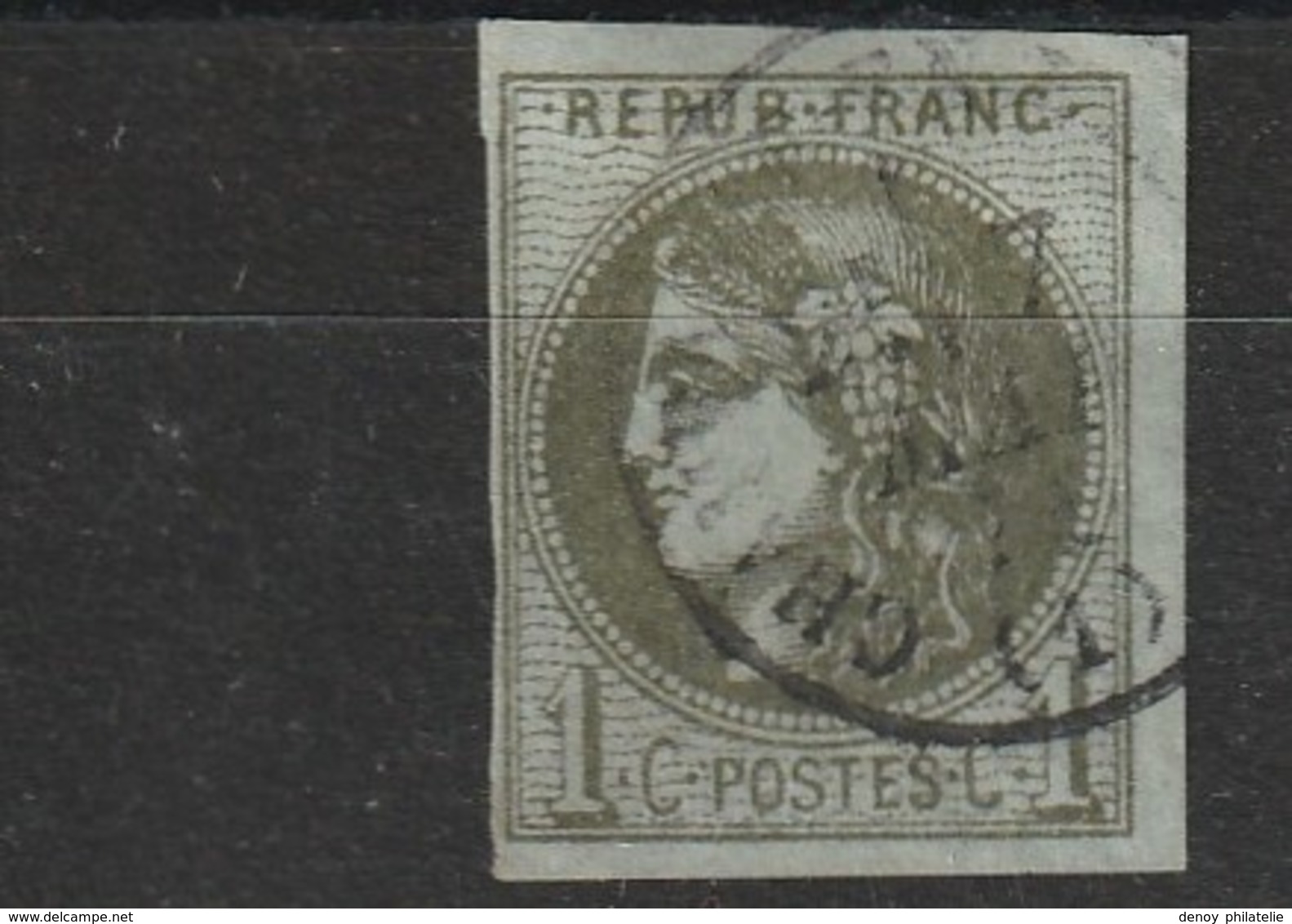 France 39B Oblitéré Premier Choix Signé Aimé Brun - 1870 Bordeaux Printing