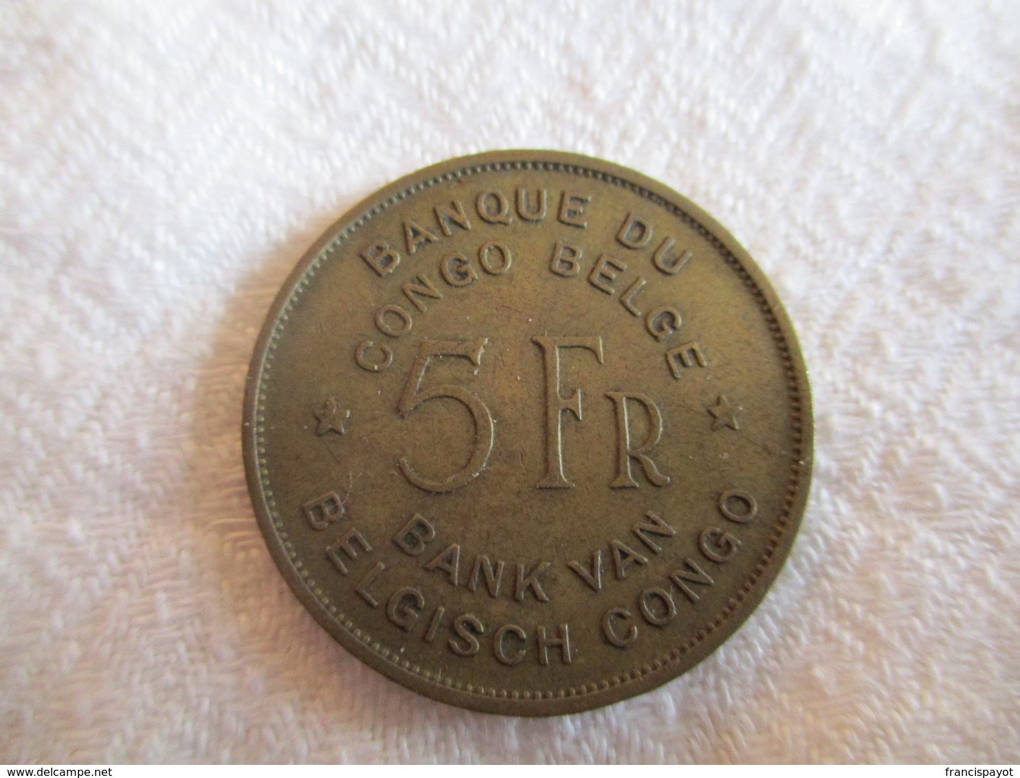 Congo Belge 5 Francs 1947 - 1945-1951: Régence