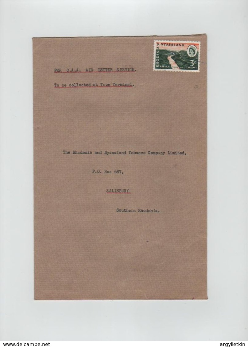 RHODESIA NYASALAND LUSAKA CENTRAL AFRICAN AIRAYS AIR STAMPS NORTH RHODESIA