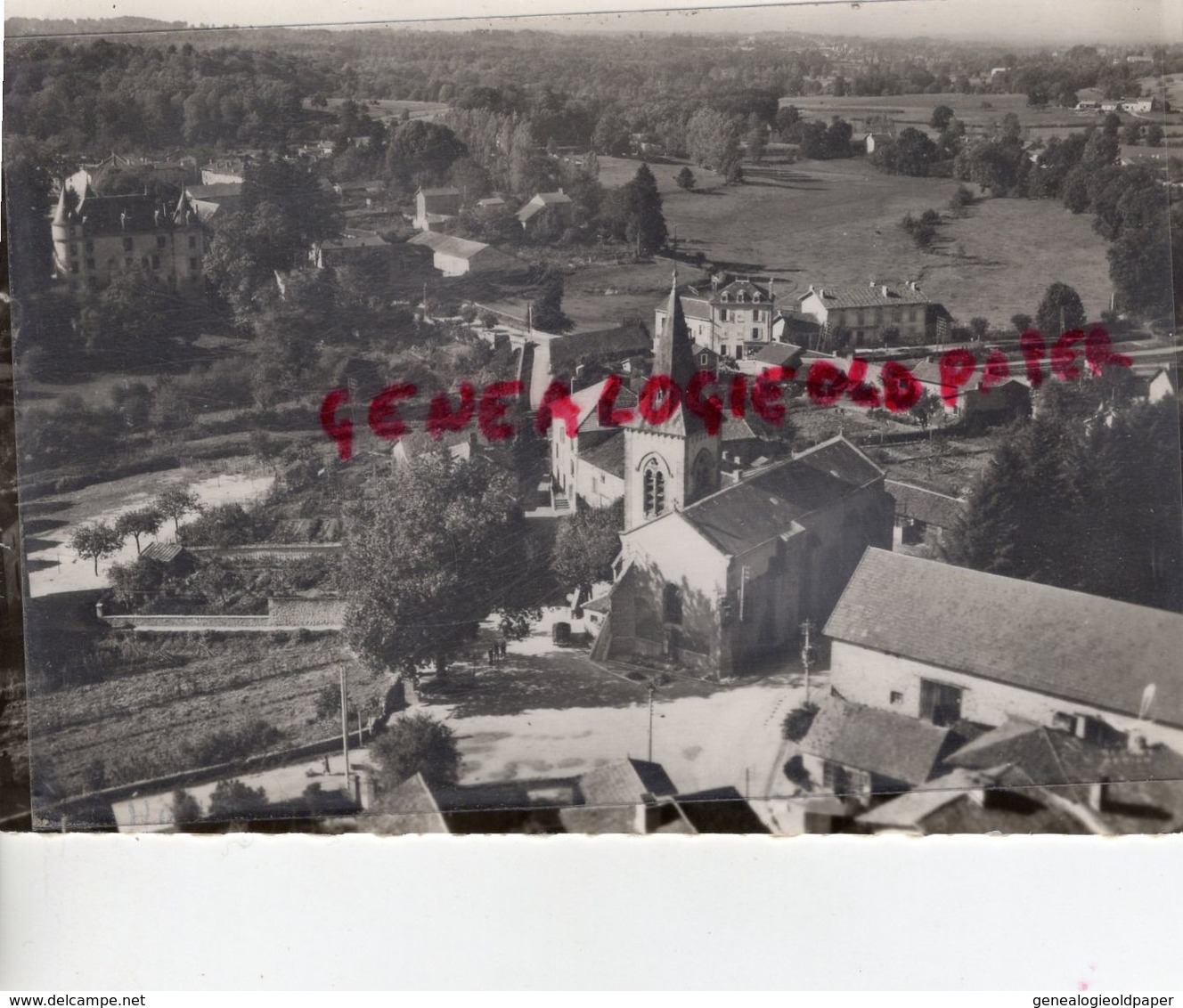 87 - NIEUL  - VUE AERIENNE  L' EGLISE  1960 - Nieul