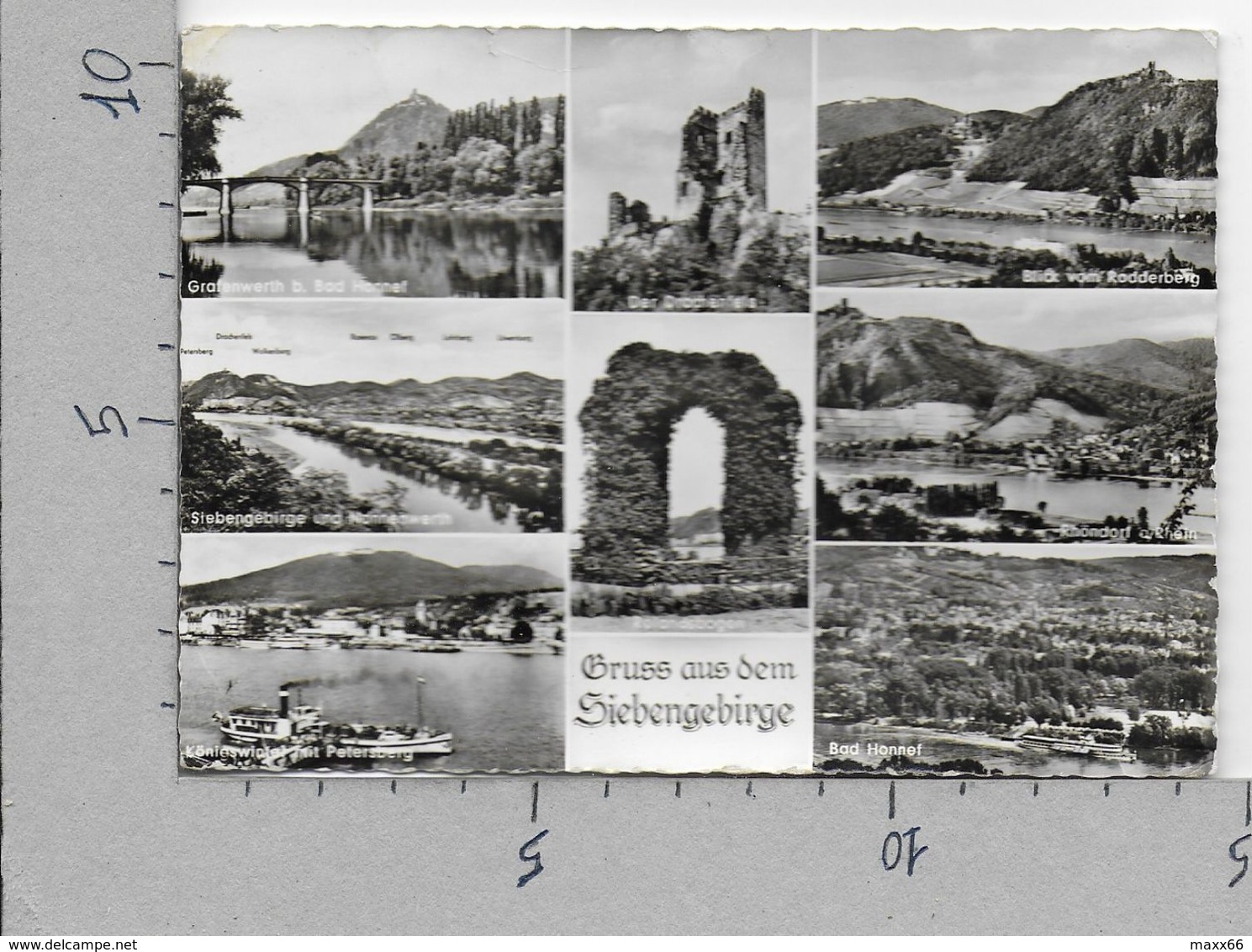 CARTOLINA VG GERMANIA - Gruss Aus Dem SIEBENGEBIRGE - Multivue - 10 X 15 - ANN. 1966 - Altri & Non Classificati