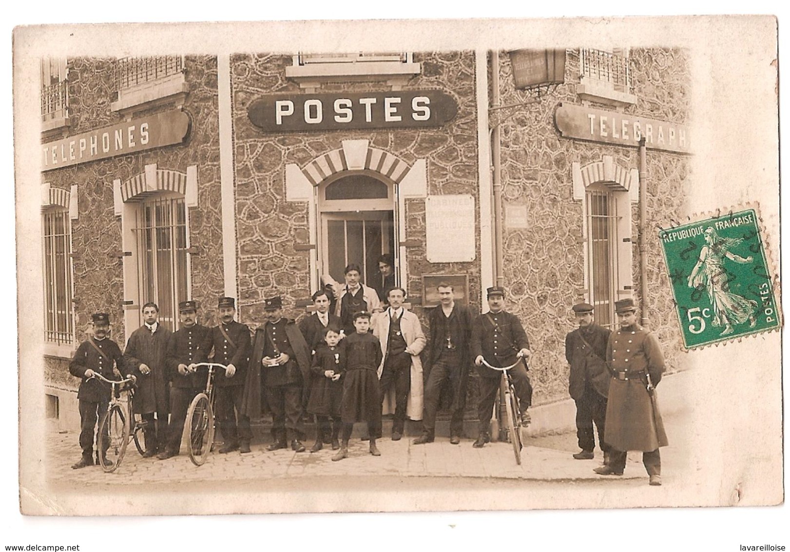 CPA 94 JOINVILLE LE PONT POSTES ET TELEGRAPHES CARTE PHOTO SUPERBE ANIMATION RARE BELLE CARTE !! - Joinville Le Pont