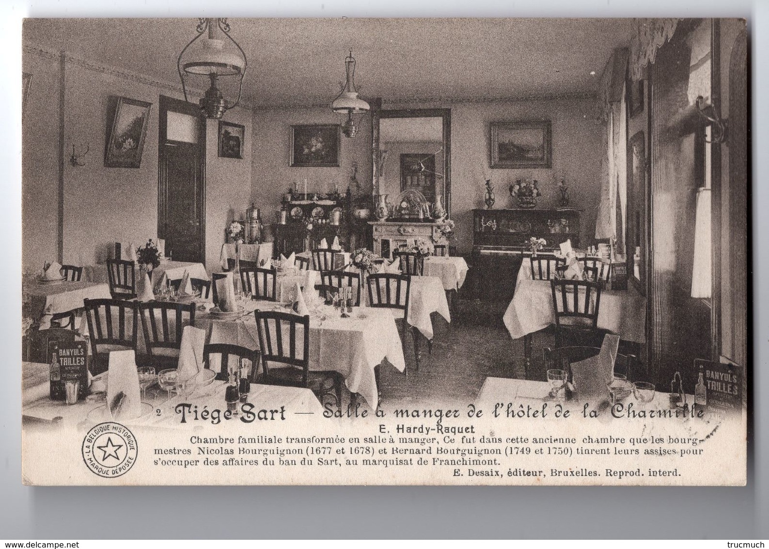 2 - TIEGE  -  SART - LEZ - SPA  -  Salle à Manger De L'hôtel De La Charmille - Jalhay