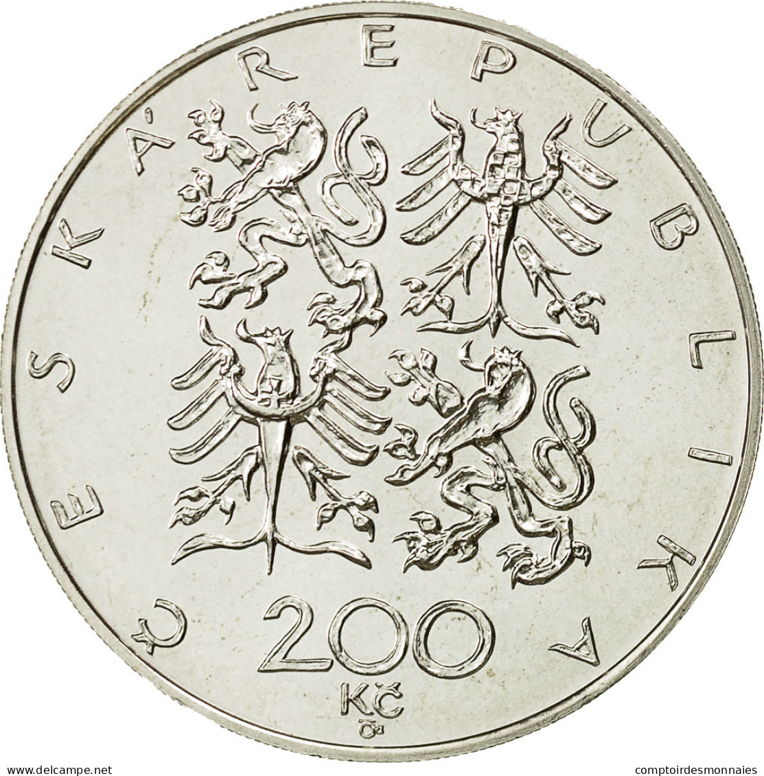 Monnaie, République Tchèque, 200 Korun, 1997, Jablonec Nad Nisou, SUP+ - Czech Republic