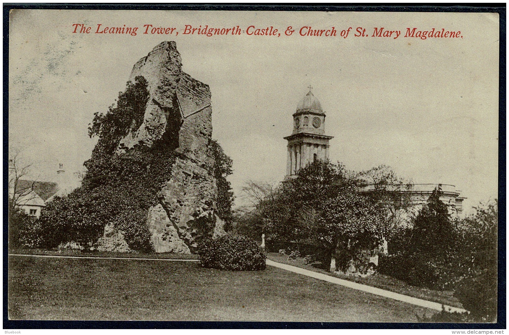 RB 1188 -  Early Postcard - Leaning Tower Bridgnorth Castle &amp; Church - Shropshire - Shropshire