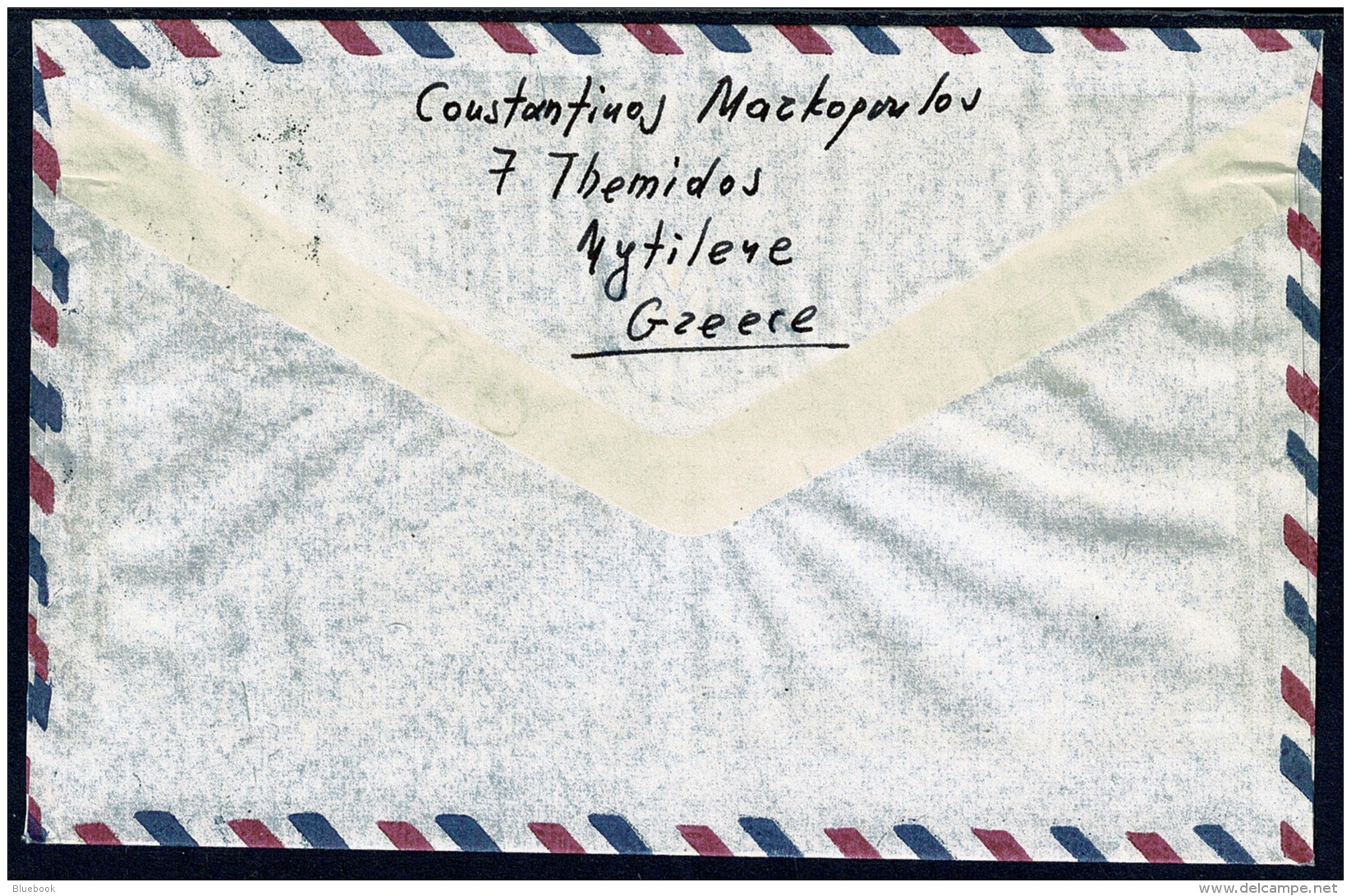RB 1188 - Attractive 1964 Cover - Mytilini Mytilene Greece 5 Dr Rate To Denmark - Covers & Documents