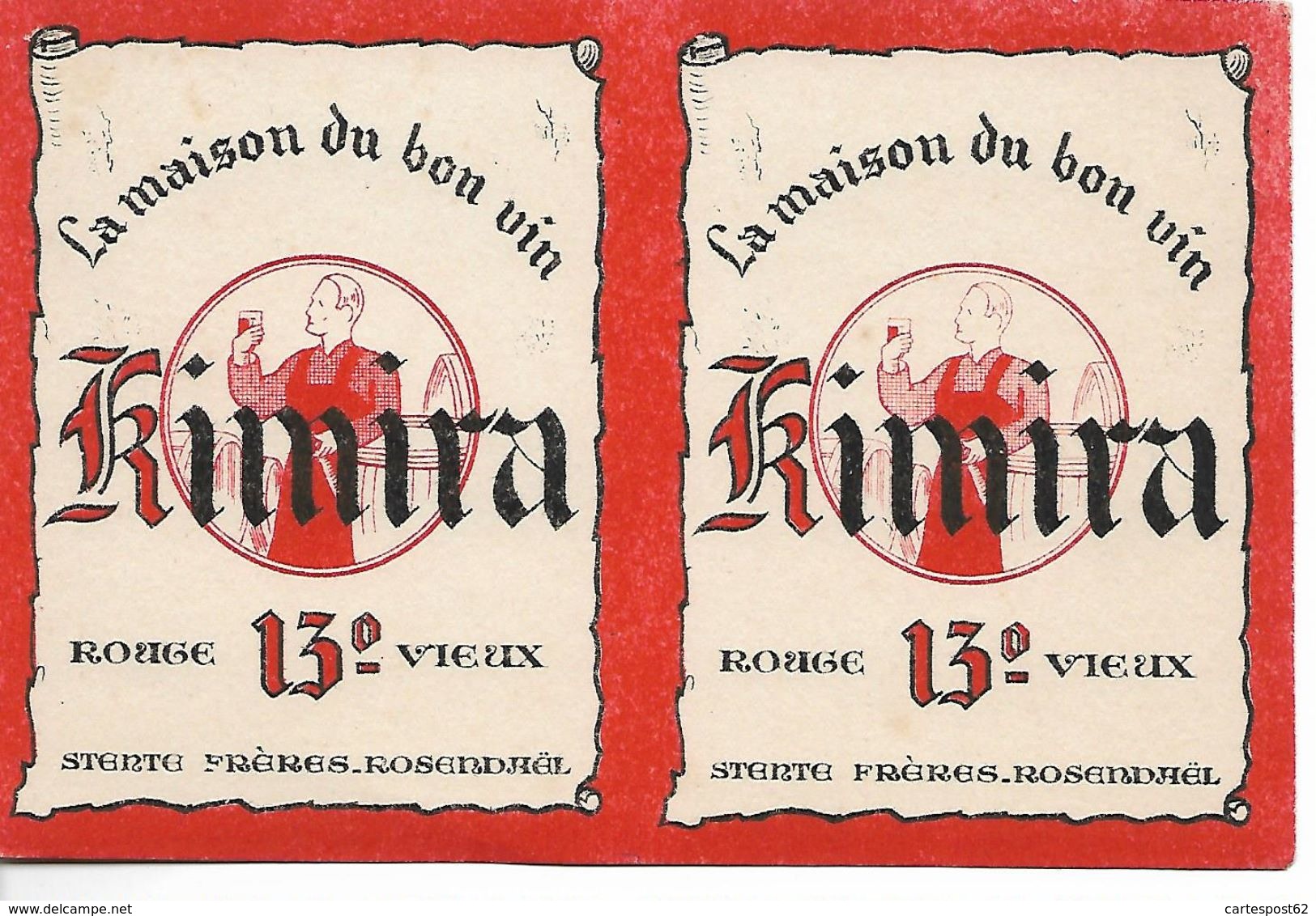 Buvard Kimira, La Maison Du Bon Vin. Stente Frères, Rosendaël. - Liqueur & Bière