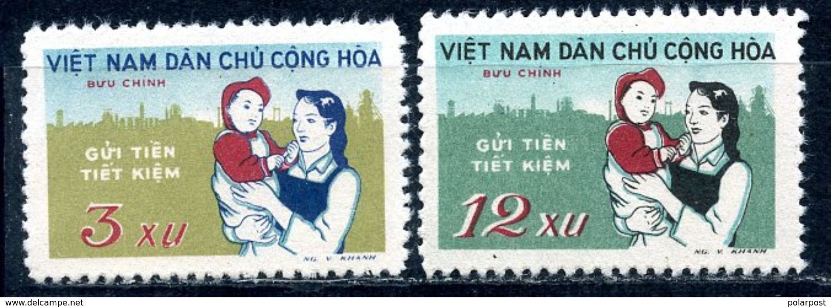 VIETNAM NORTHERN 1961 172-173 National Savings Company - Vietnam