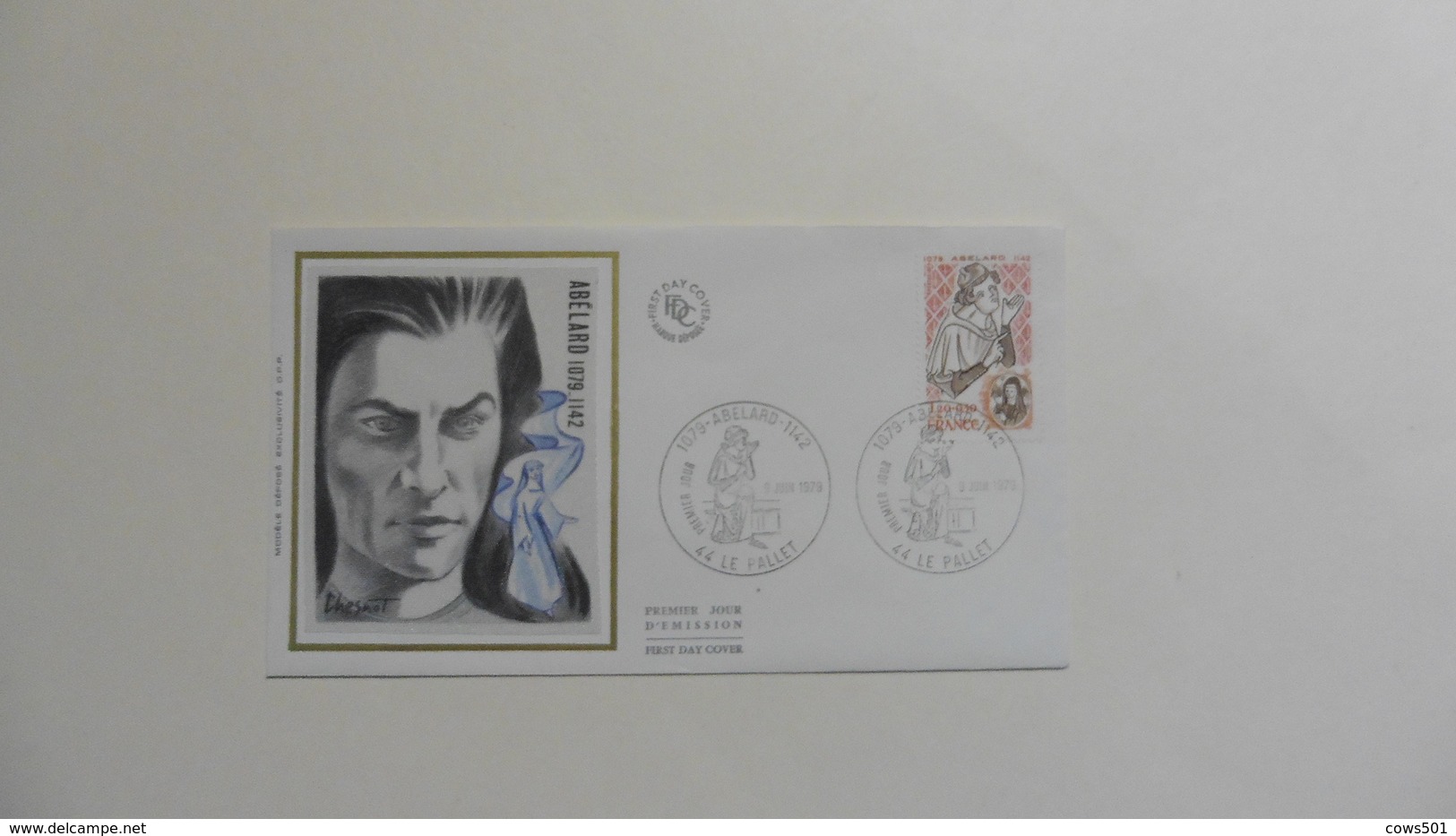 France : 1 Er Jour :Abelard   1979  :N° 2031  : 1 Enveloppe - 1970-1979